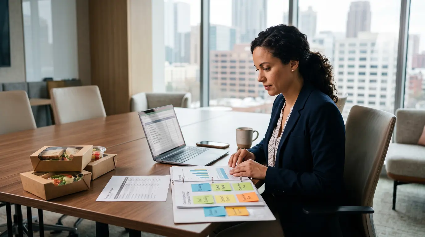 Learn when to change catering vendor relationships, compare office lunch vendors, and transition caterers without disrupting workplace meals.