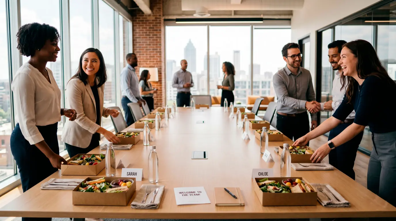 Plan a new hire team lunch that feels welcoming, inclusive, and easy to repeat. Use this HR-friendly guide for onboarding lunch logistics and catering.