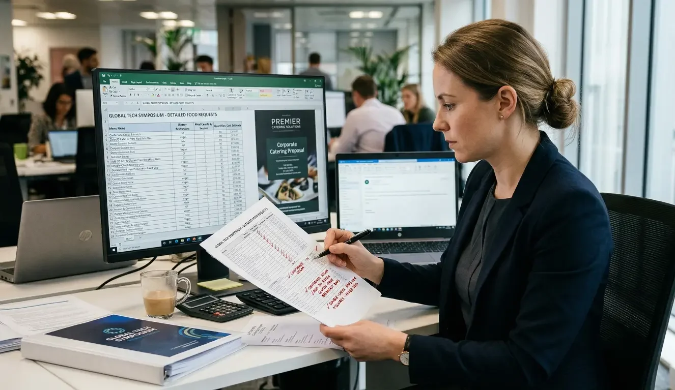 Home Questions to ask a caterer before booking a large order for 100+ people. Avoid delays, packaging issues, and ordering mistakes with this checklist.